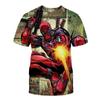 2024 Nova Miniso Universo Meninos e Meninas Deadpool Anime Impressão 3D Streetwear Personalidade Camiseta Infantil/Adulto Casual Moda Top