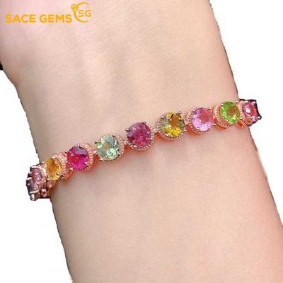 Copper Alloy Luxury Colorful Zircon Bracelet Is A Stylish and Sophisticated Wedding Gift for Girlfriends