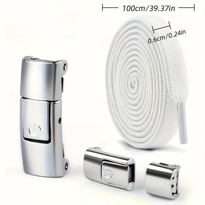 1 Paar Packung No-Tie Elastische Schnürsenkel, Bequeme geschnallte Netz-Schnürsenkel, Unisex für Freizeitschuhe, Board-Schuhe & Sneaker