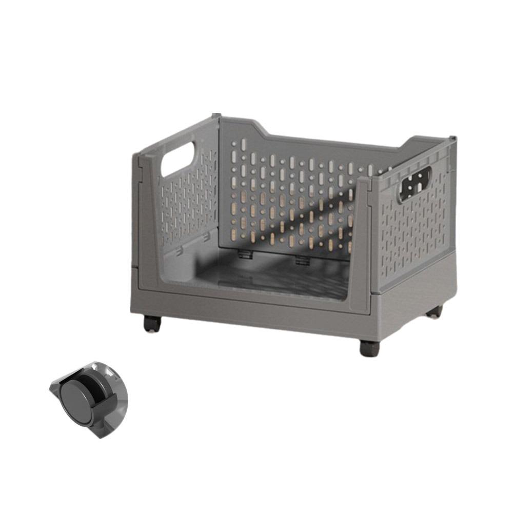 Plastic Folding Storage Box Large Capacity Book Storage Basket  Under Desk