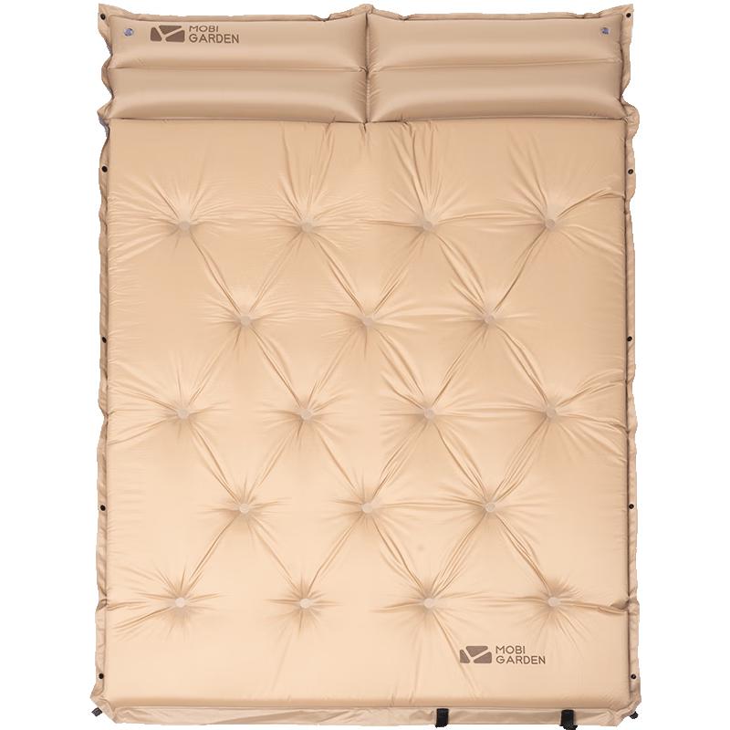 MOBIGARDEN Self-Inflating Double Camping Mat with Pillow