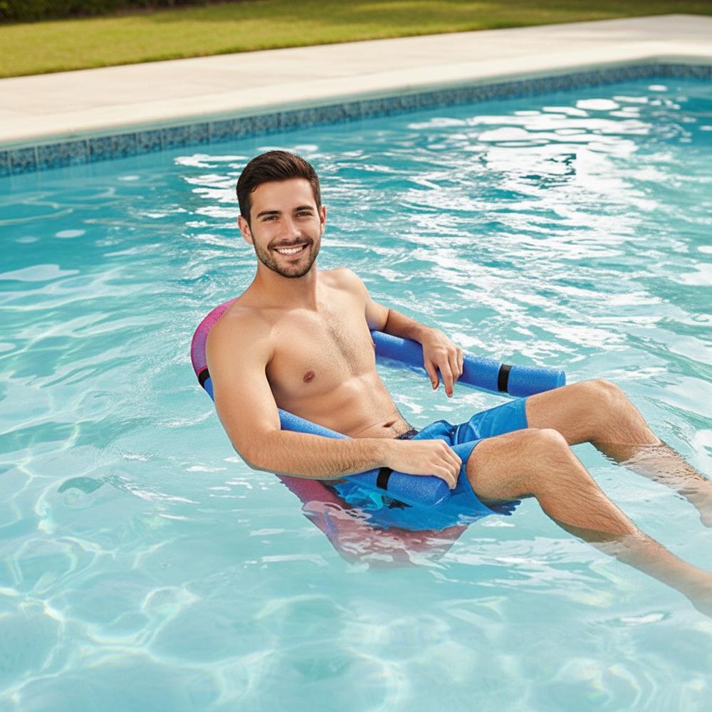 Kids Pool Noodle Chair Floating Buoyancy Bar Pool Float Lounger For Pool Adults Strong Floating Force No Leak Water Toy