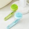 Cepillo de champú de mango largo Cepillo de baño Cepillo de masaje del cuero cabelludo Peine de presión para dispensar Peine de exfoliación corporal Herramientas de peinado de peluquería