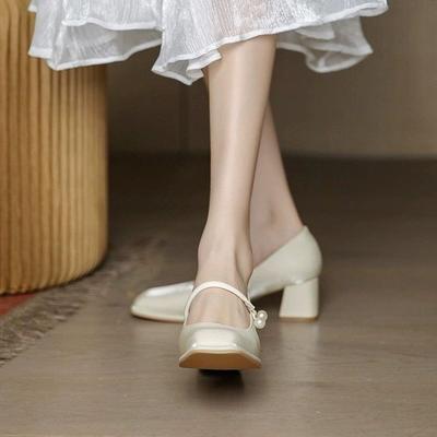Wedding Shoes Bridal Shoes New Mary Jane Wedding Wedding Dress Bridesmaid Shoes Thick Heel Not Tired Feet High Heels Women