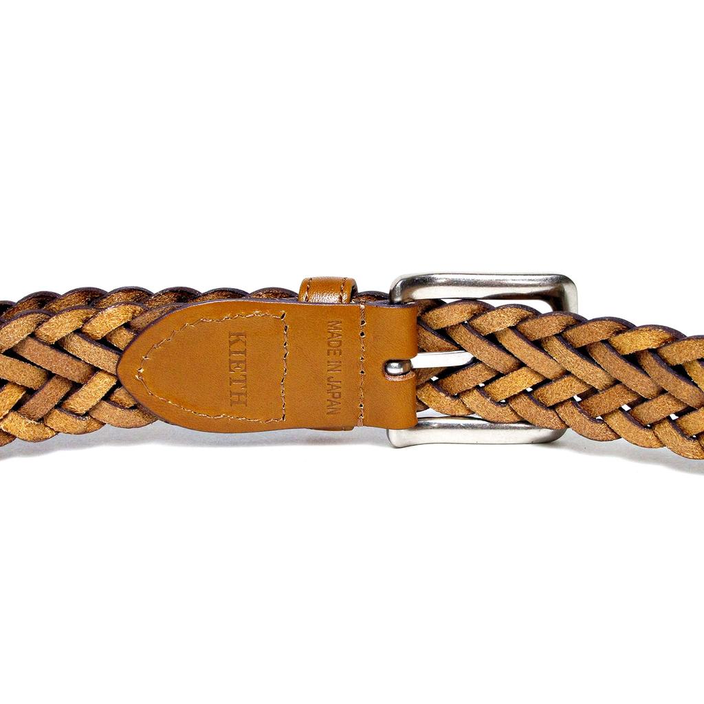[KIETH] Ceinture en Cuir perforé pour Homme, Camel. Plus de 50 ans d'histoire et de savoir-faire créent une qualité fiable. Fabriqué au Japon. KE21266-34