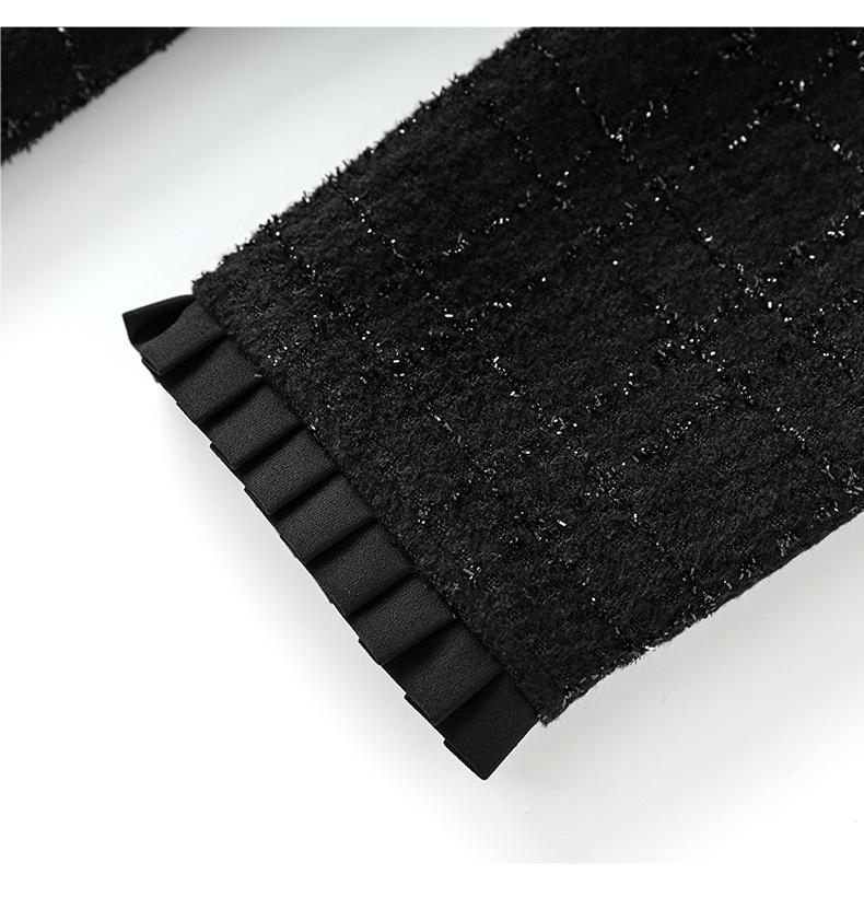 Nanyou Vynikající krajkové tvídové šaty – Podzim/Zima