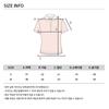 GOXO HearT ATTack Ribbed Collar ShorT Sleeve T shirT Peach