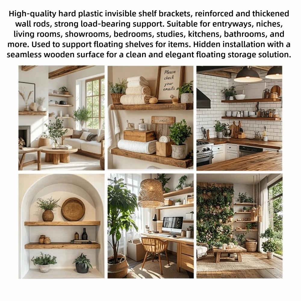 Invisible Nails Floating Shelf Brackets Concealed Design Wall Mounted Concealed Shelf Support Fixed Support