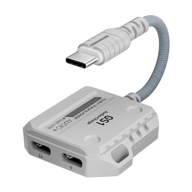 

HiFi Sound Card USB C To Headphone Port With PD Fast Charge, 60W Power, 6cm Cable Length for Enhancing Gaming Experience