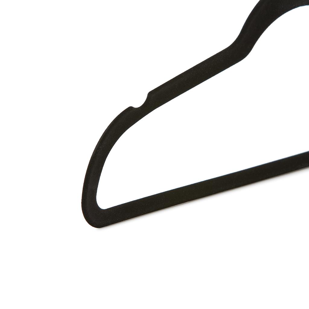 Amazon Basics 30-Piece Set of Non-Slip, Stiff, Velvet Hangers, Black
