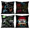 Game Gamepad Colorful Graffiti Cushion Cover Pattern Printed Pillowcase for Living Room Sofa Cushion Cover & Bedroom Decor