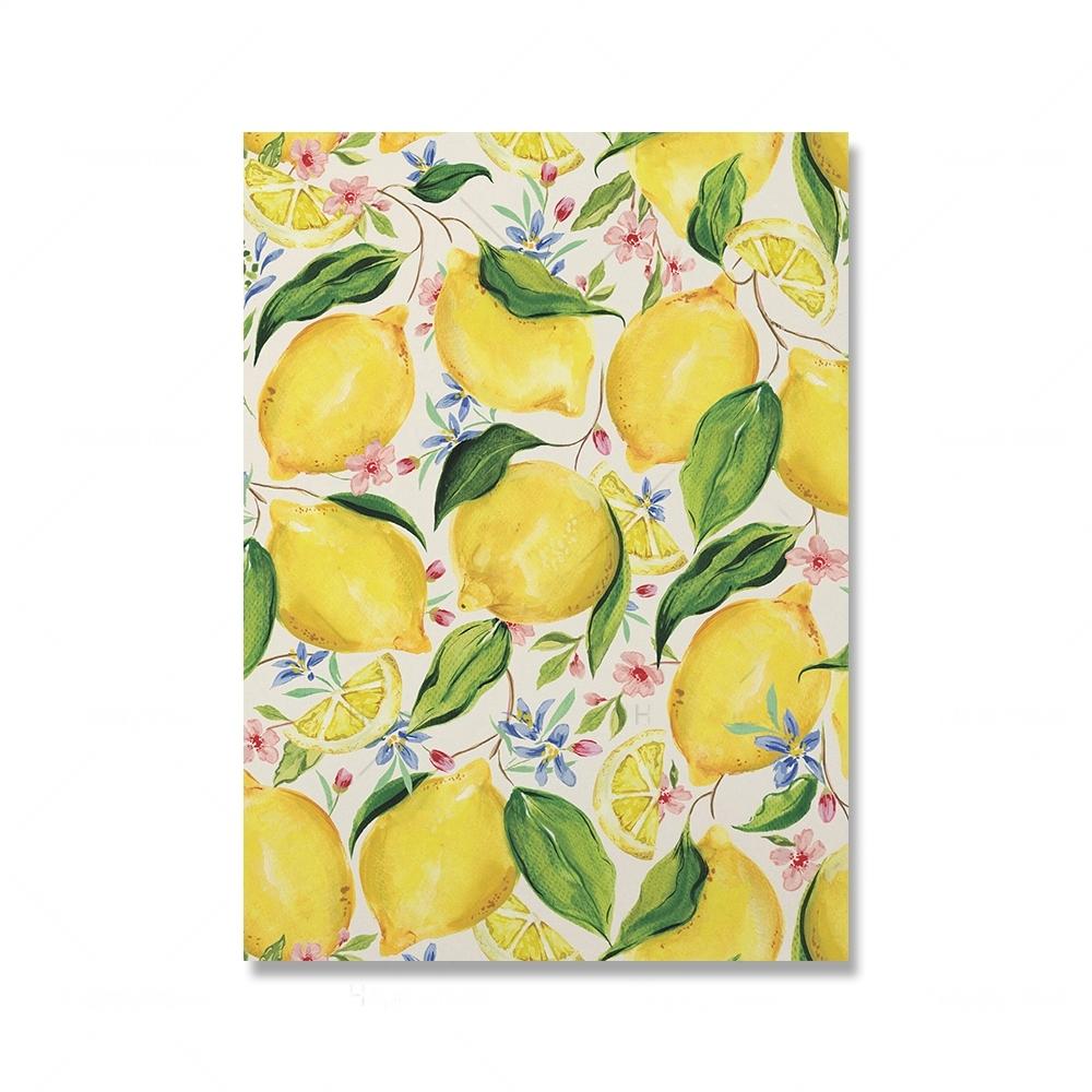 

Простой плакат на скандинавскую тему желтый лимон Кухня Печать на холсте Картина Настенная картина Искусство Спальня Гостиная Интерьер Домашнее украшение 21x30cm No Framed