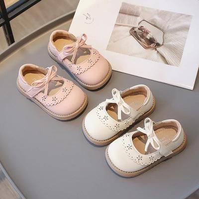 Chaussures Élégantes pour Bébé Chaussure Chic et Douce en Cuir pour Filles Nouvelle Mode Bord Volanté Enfants Décontractées Princesse Marche Chaussures Plates