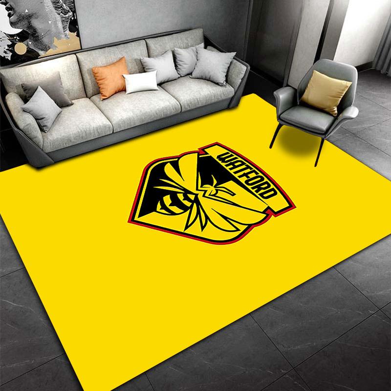 Watford Hornet Logo Carpet suitable as a non-slip mat for the living room or bedroom sofa