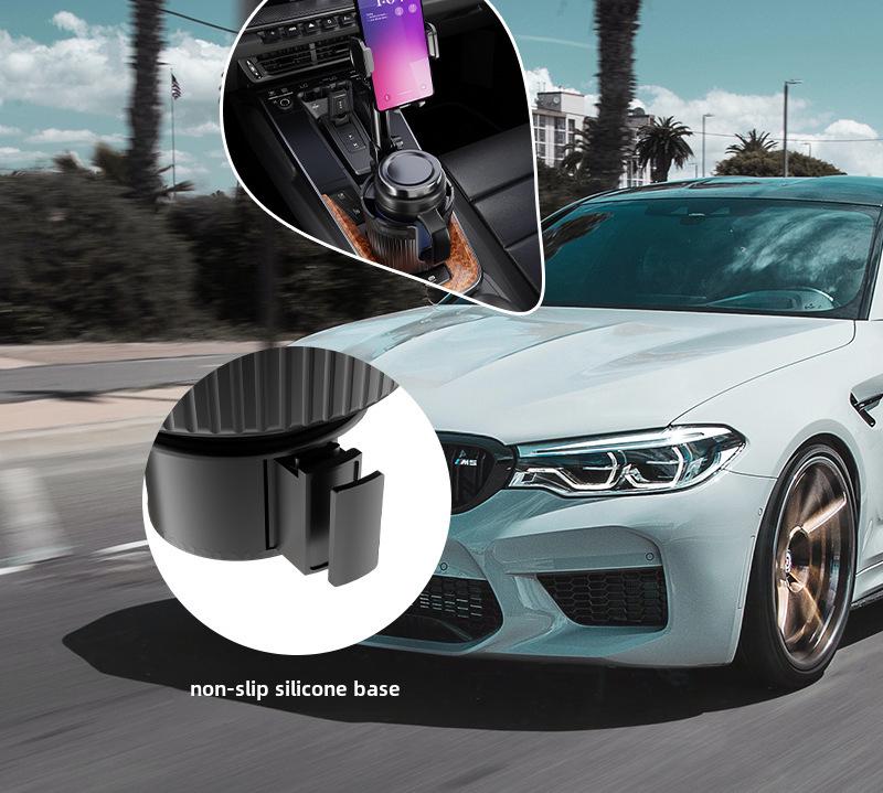 Car Cup Holder with Large Insulation for Phone and Beverage - New Design
