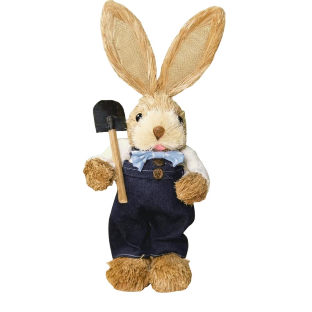 Realistic Design Woven Bunny 35cm Size Bunny Figure Easter Straw Rabbit  Window Display