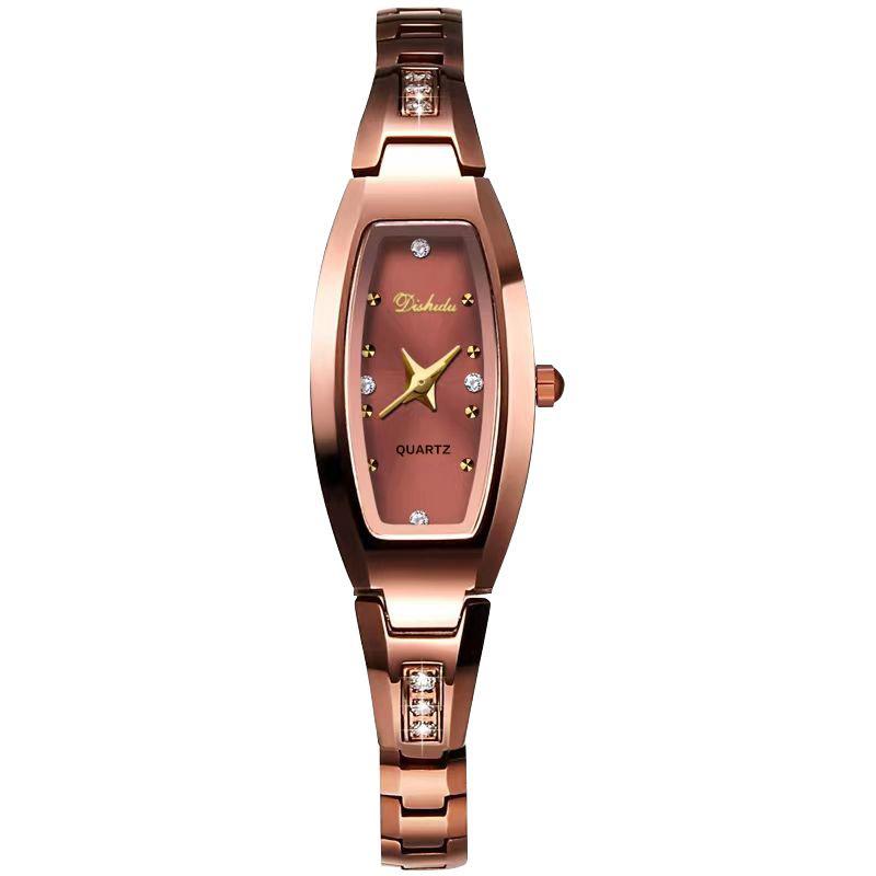 Mała Tarcza Owalny Zegarek Damski Wodoodporny Lekki Luksus Niszowy Zegarek Damski Mały Wykwintny Zegarek Bransoletka Damski