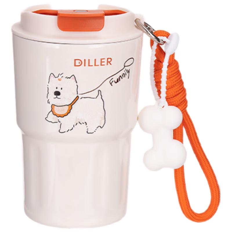 Diller Cute Dog Series Insulated 316 Stainless Steel Water Bottle