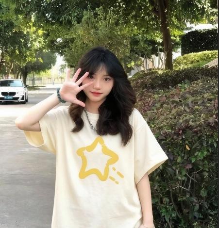 American large version short-sleeved t-shirt women's summer new middle school and high school students loose casual cotton half-sleeved top tide