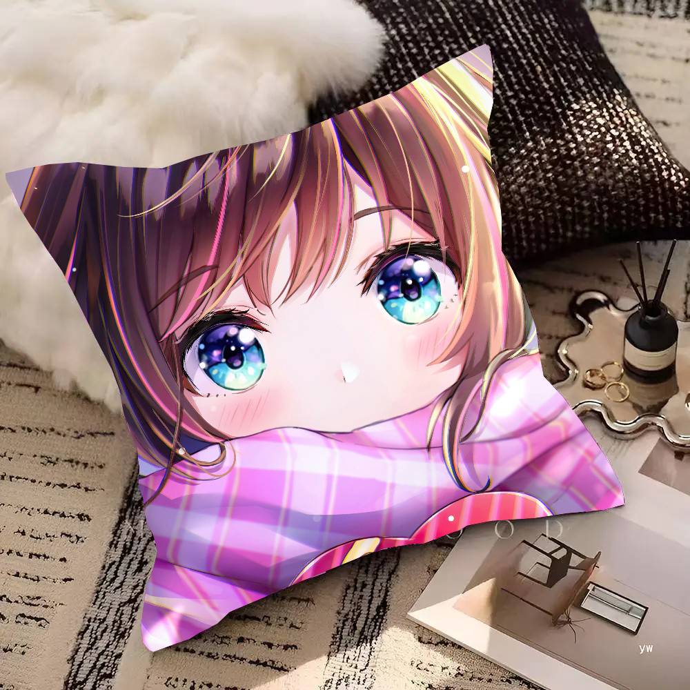 Аниме K-Kizuna AI Наволочка Модная Квадратная Наволочка Спальня Диван Комната Инс Украшение Досуг 12x12Inch