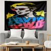 David Bowie Print Tapestry, Backdrop, Easy Setup, Ideal for Bedroom, Office & Living Room, with Aesthetic Wall Hanging Decor.