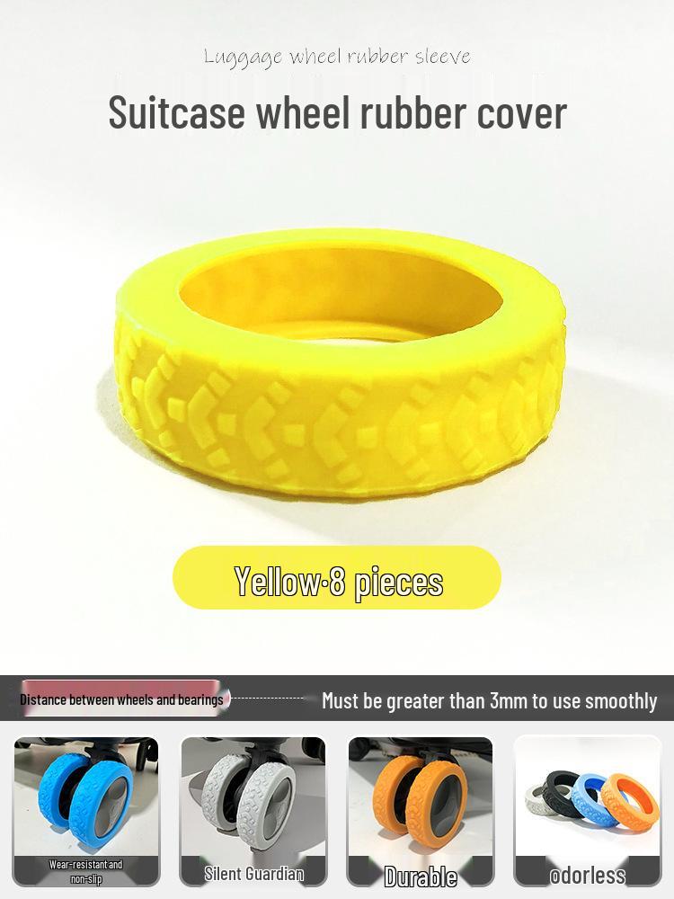 Luggage Silicone Wheel Protector Cover - Universal Replacement Accessory for Silent Suitcase Wheels