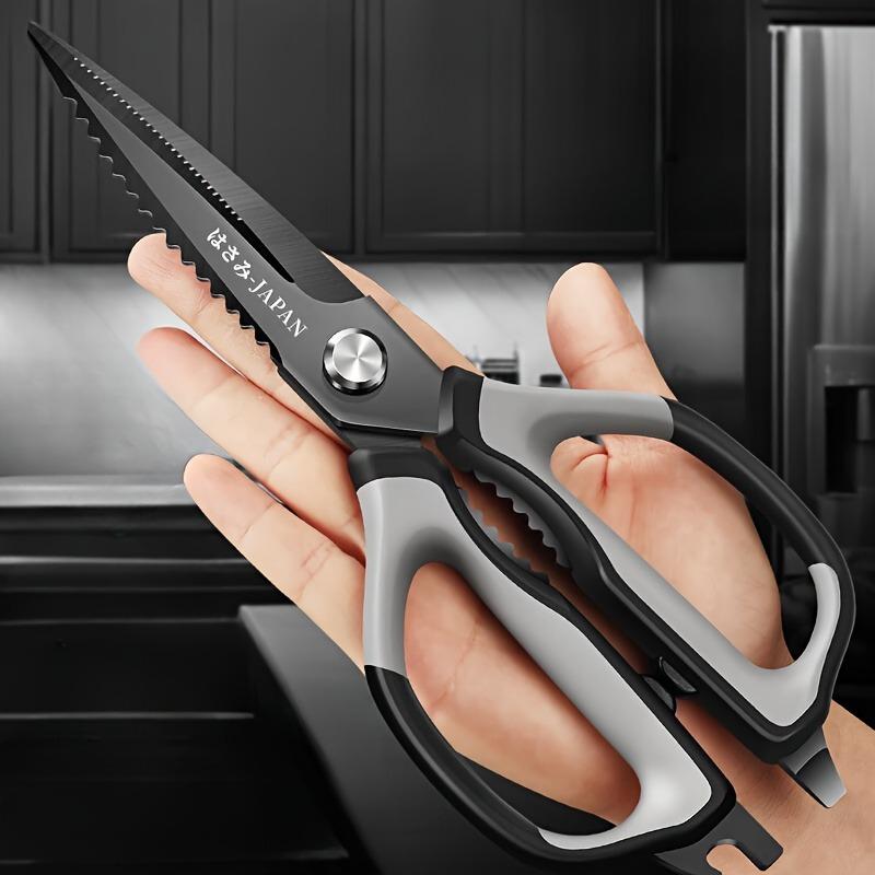New Multifunctional Black Titanium Kitchen Scissors Powerful Chicken Bone Shears Home Kitchen tools for Cutting meat ,barbecue5