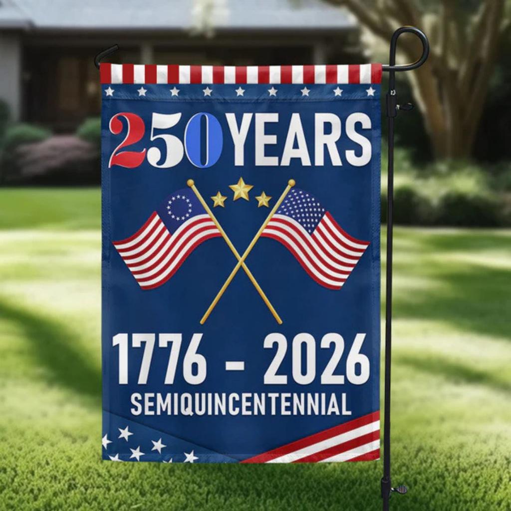 Patriotic Yard Decoration Polyester Outdoor Garden Banner 250th Anniversary Flag Vivid America Garden Flag For Yard National 4th