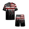 Conjunto de Verano para Hombre con Top de Manga Corta y Pantalones Cortos Juego de Dos Piezas para Dormir Tejido Ligero Transpirable Suave Ropa Casual para Casa
