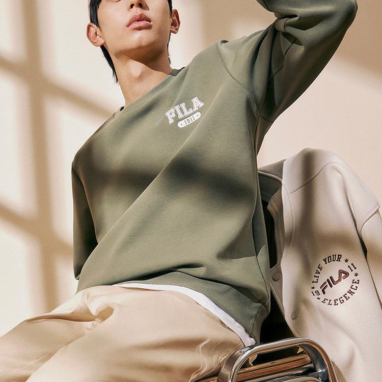 New FILA Sweatshirt Men's Military Green F11M339210FKK