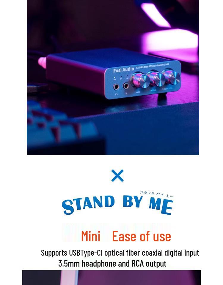 FosiAudio K5PRO DAC Headphone Amplifier & External Sound Card for PC Gaming