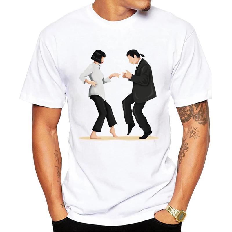 SPAPEX Hipster Dancer Camiseta para Hombre Moda Pulp Fiction Bailarín Camisetas Estampadas Camisetas de Manga Corta Camiseta Divertida