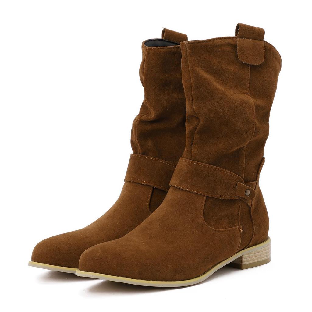 Boots Women's Costume Elegant Suede Half Boots Pointed  On Shoes Boots Heel Boots Half Height Western Boots Women's Boots