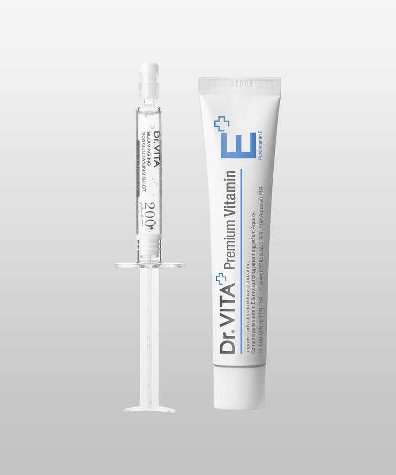 [3-Piece Trial Sample Gift] Slow Aging Glutaning Shot 200 5ml + Premium E Cream 30ml 2-Piece Set