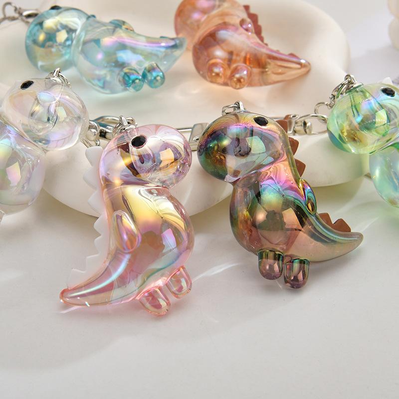 Süßer Acryl-Dinosaurier-Schlüsselanhänger, gepaart mit stabiler Schnalle, Tägliche lässige Rucksack- und Taschendekoration, Überraschungsgeschenk zu Weihnachten