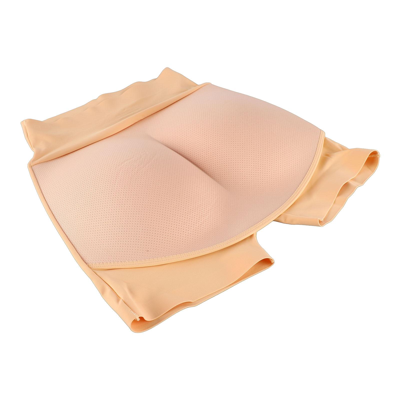 

Женское корректирующее белье для подтяжки ягодиц и контроля живота, шорты для формирования фигуры, трусы с высокой талией и искусственными ягодицами M бежевый