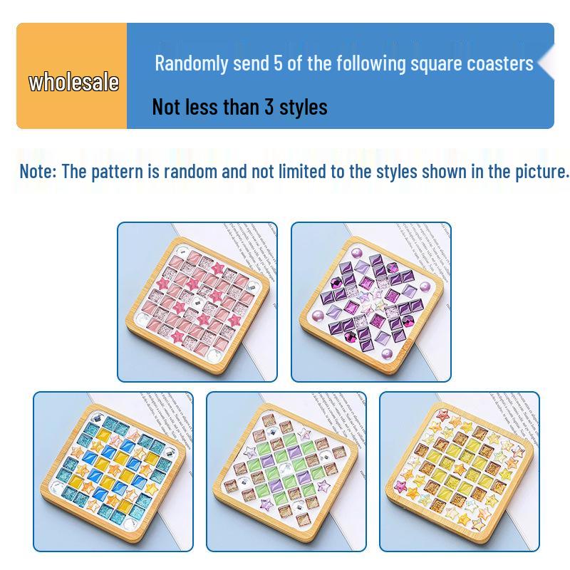 Mosaic Coaster DIY Kit: Handmade Craft Activity for Kids & Parents