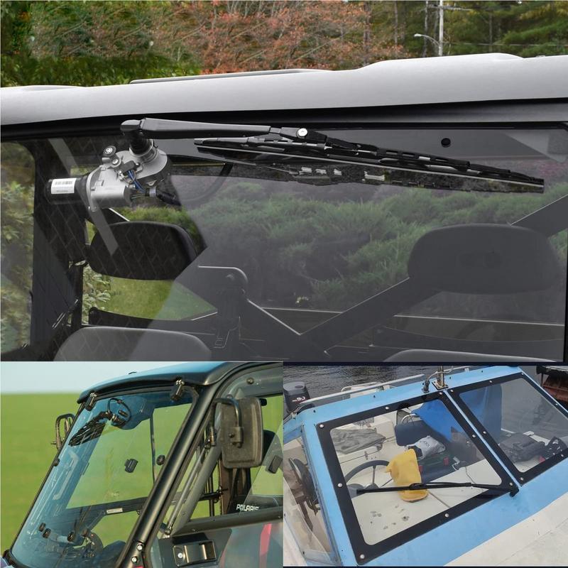 12V Electric Windshield Wiper High Performance Wiper Motor Kit Vehicle Wiper Replacement Parts 12V Electric Motor Window Wipers