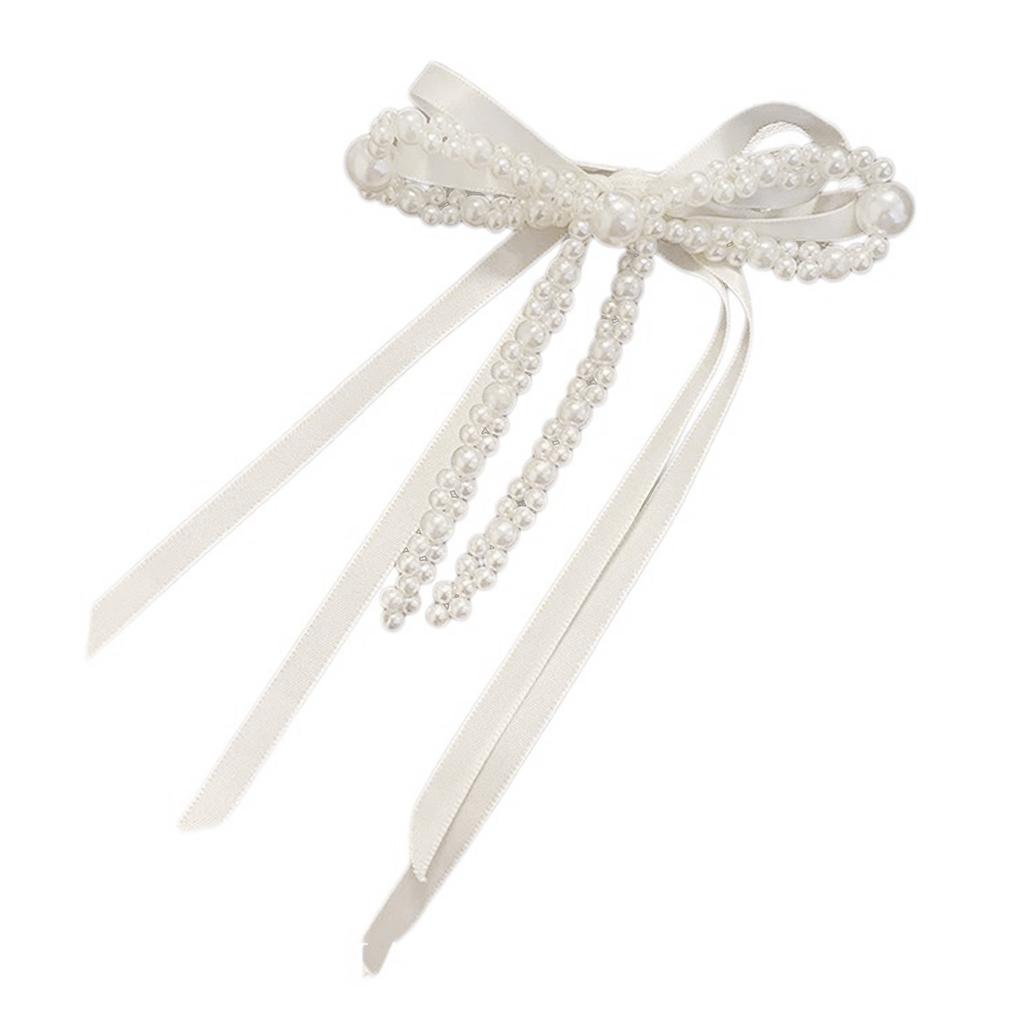 Sophisticated Pearls Bows Barrette Hairpieces For Parties And Everyday Use Elegant Hair Clip Versatile Hair Decoration