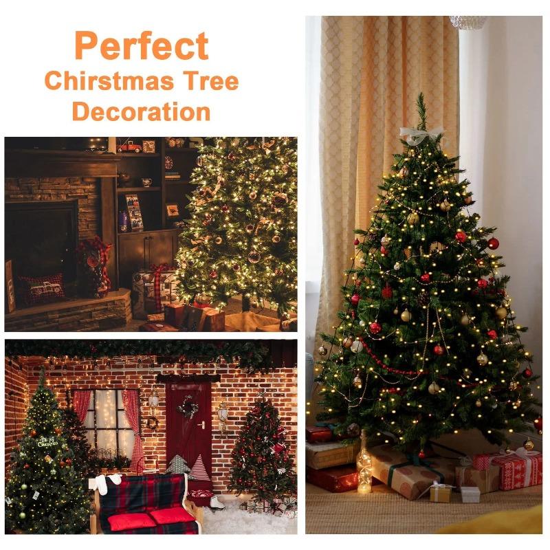 280/400L LED String Light Christmas Tree Waterfall Warm White & Colorful String Lights For Home Party Christmas Holiday Ambient Indoor Lights Decor