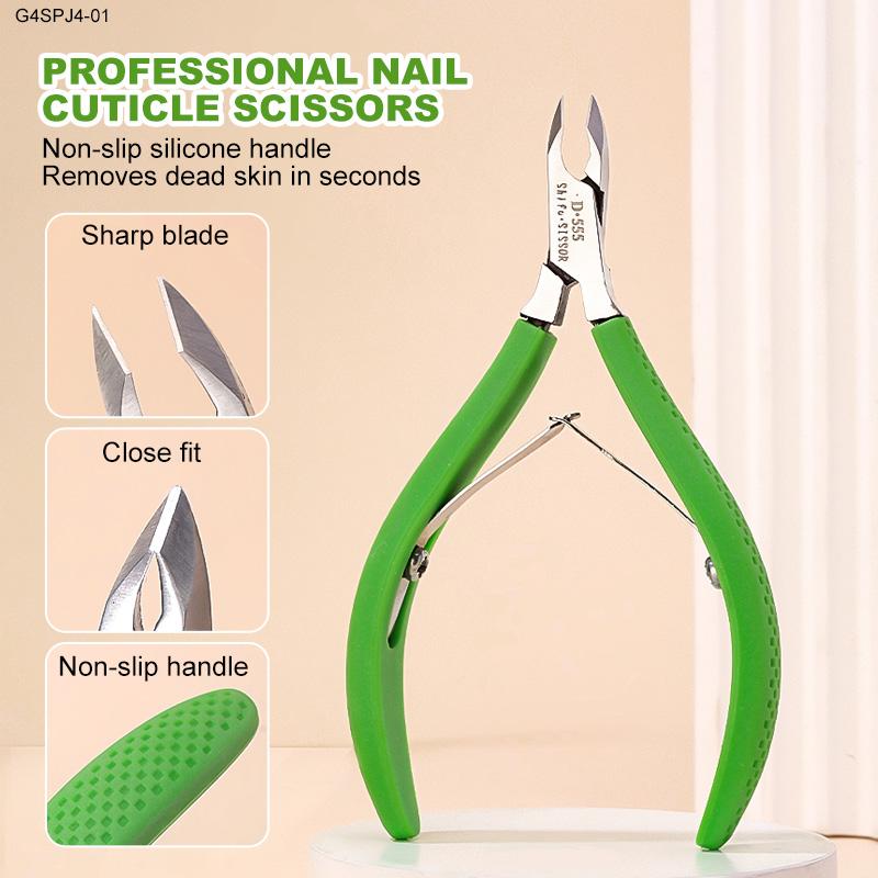 1Pcs New Cuticle Nippers Nail Manicure Cuticle Scissors Clippers Trimmer Dead Skin Remover Pedicure Stainless Steel Cutters Tool