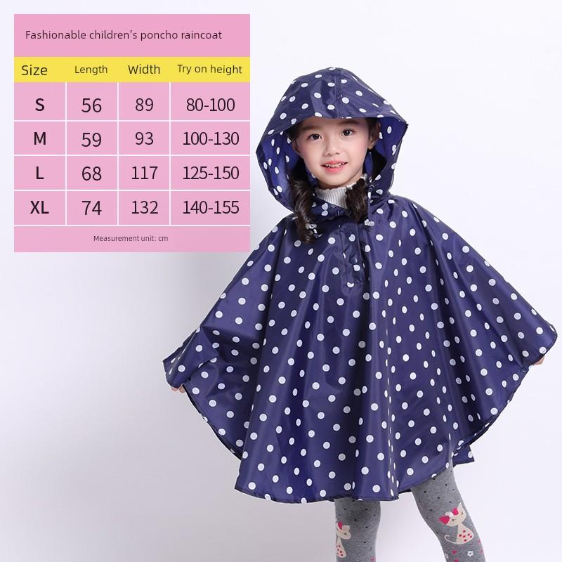 Children's Cloak Plus Size Raincoat Can Be Backpack Boy Girl Baby Fashion Cute Student Children Playing with Water Poncho