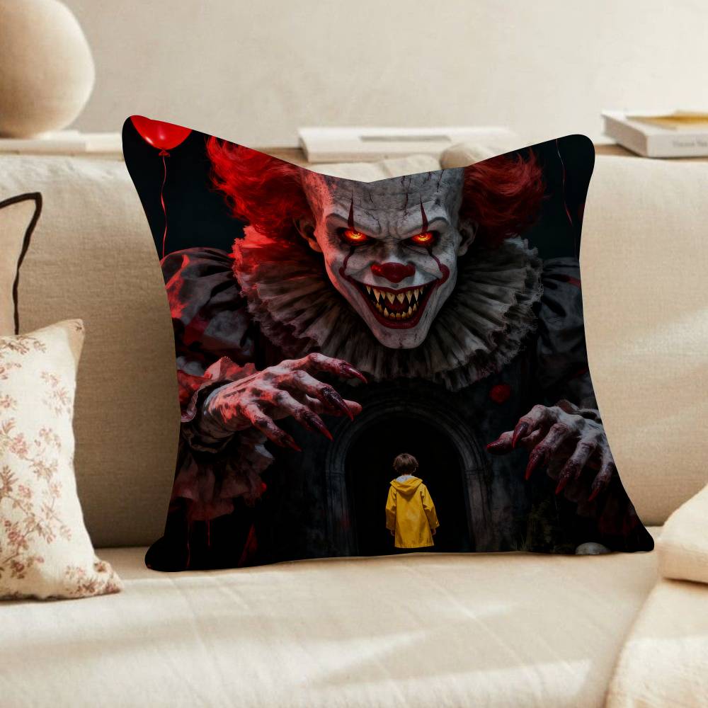 

Horror Film It Pennywise Clown Cushion Cover x Polyester Sofa Cushions Decorative Throw Pillows Home Decoration Pillowcover 30x30 cm