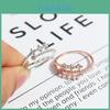 Stylish Korean Fashion Lightweight Adjustable Pearl And Zirconium Ring For Women