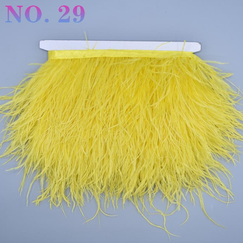 10 metrů barevná stuha z pštrosího peří 8-10 cm páska ozdoby šití kostým pštrosí peří ozdoba třásně sukně oblečení DIY dekor