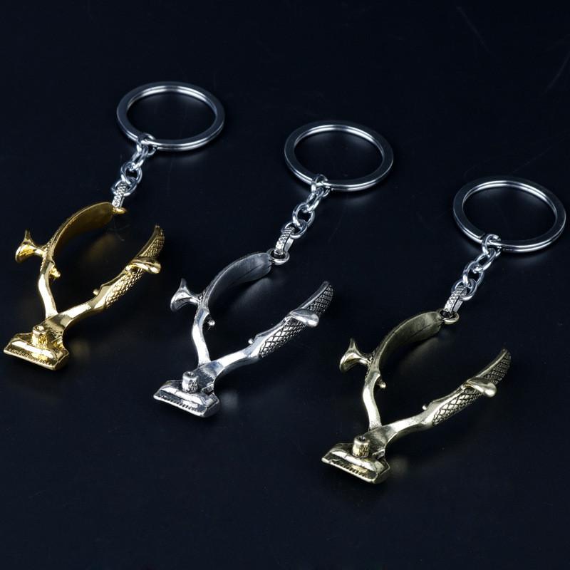 Hairdressing Push Knife Alloy Keychain Pendant For Gift And Travel Souvenirs