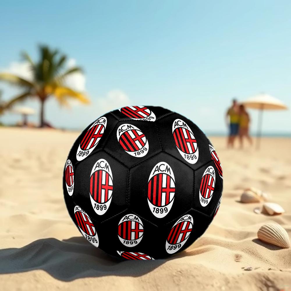 AC Milan Soccer Ball, colorful, suitable for all ages, machine-stitched, PVC material, competition grade, durable and high bounce