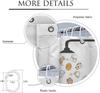 Cute Cat Shower Curtain for Kids Children Funny Fun Cartoon Kitty Animal Pattern Hilarious Girls Colorful Long Wide Pets Paw