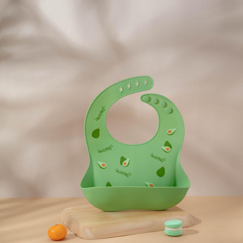 Waterproof Food-Grade Silicone Baby Bib - Leak-Proof, Self-Feeding, Drool Protection