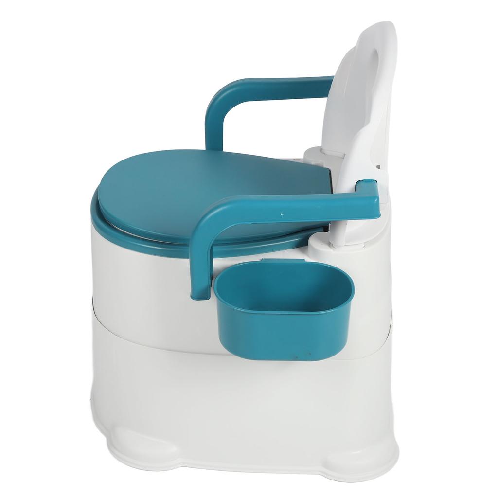 Bedside Commode Toilet Prevent Slip Soft Seat Pad Wide Armrests PU Backrest Portable Toilet Chair